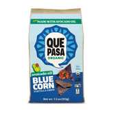 Que Pasa Organic Avocado Oil Blue Corn Tortilla Chips
