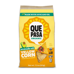 Que Pasa Organic Avocado Oil Yellow Corn Tortilla Chips