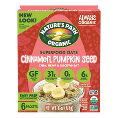 Nature's Path Organic Cinnamon Pumpkin Seed Superfood Gluten Free Instant Oatmeal
