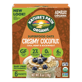 Nature's Path Organic Creamy Coconut Superfood Gluten Free Instant Oatmeal
