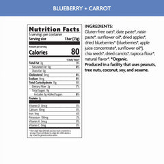 Love Child Organics Oaty Chomps Blueberry + Carrot Gluten Free Snack Bars