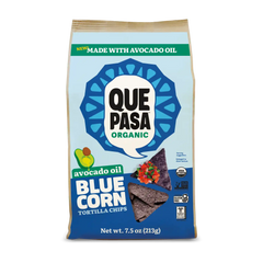 Que Pasa Organic Avocado Oil Blue Corn Tortilla Chips