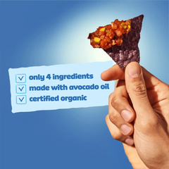 Que Pasa Organic Avocado Oil Blue Corn Tortilla Chips