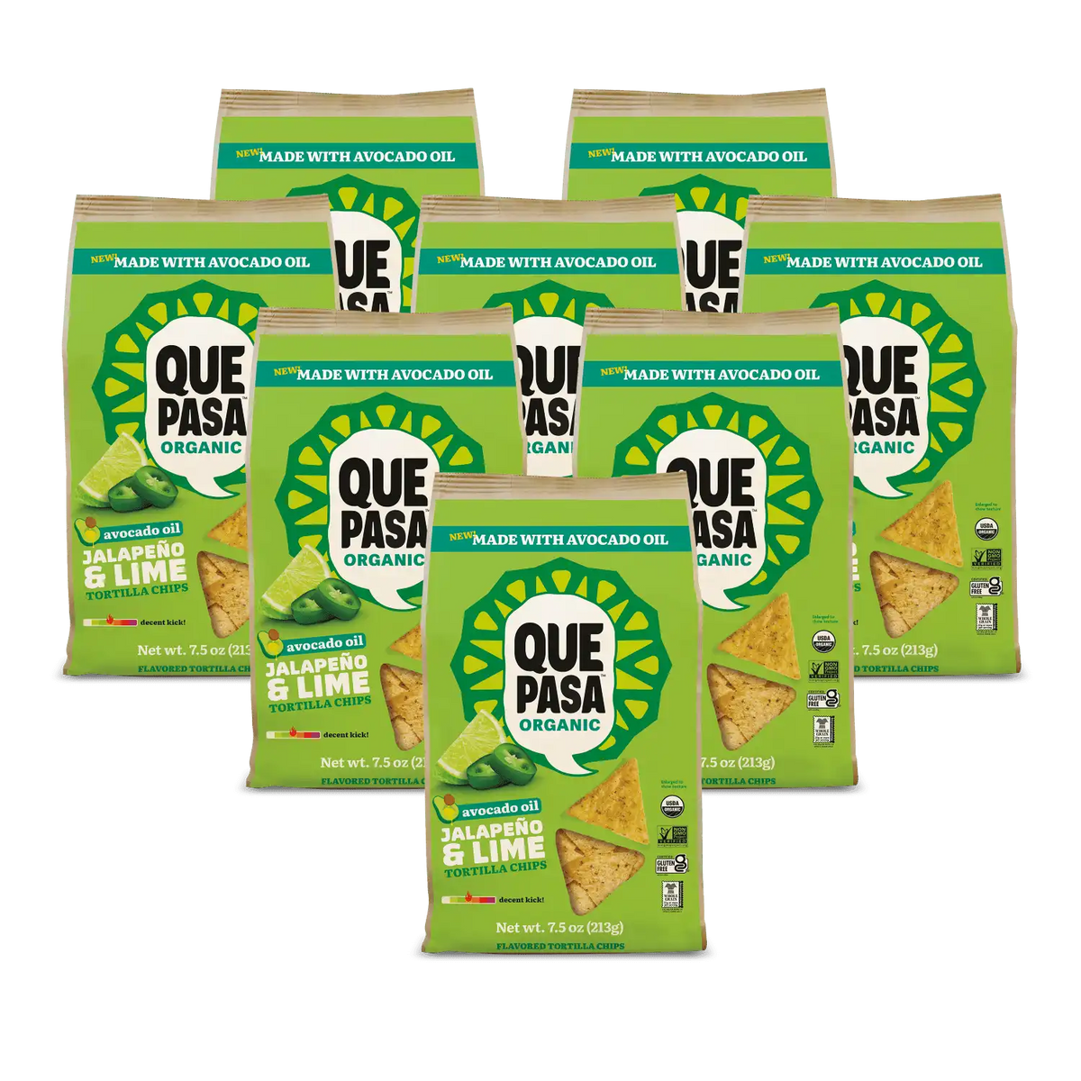 Que Pasa Organic Avocado Oil Jalapeño & Lime Tortilla Chips