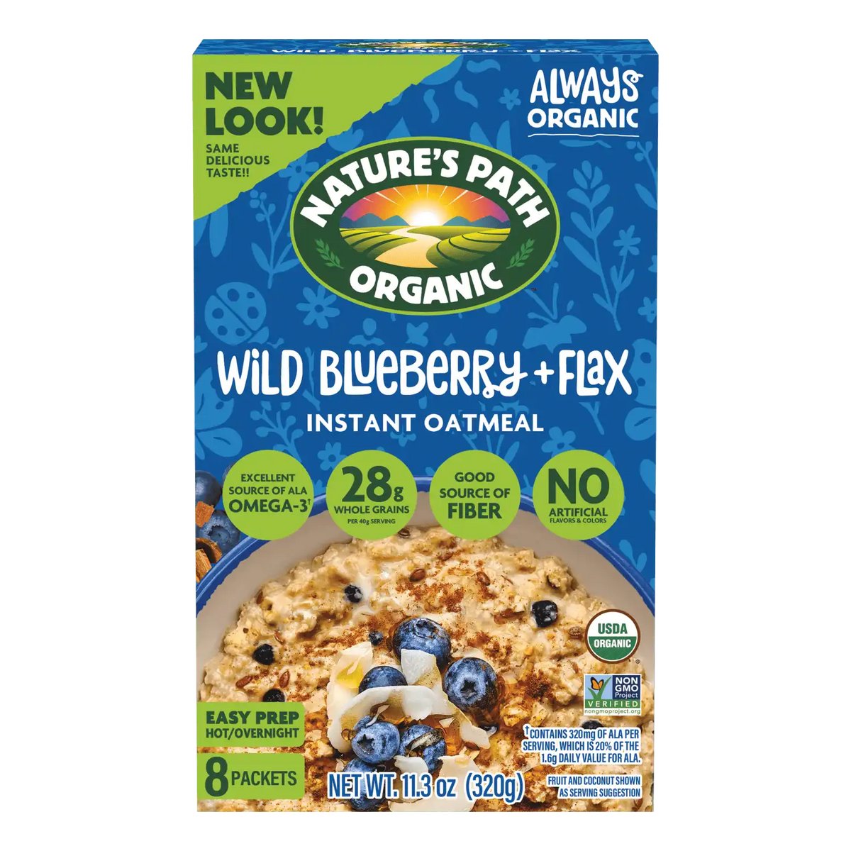 Nature's Path Organic Blueberry Cinnamon Flax Oatmeal