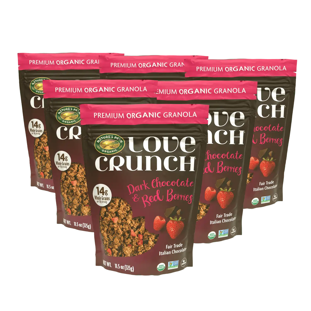 Love Crunch Organic Dark Chocolate & Red Berries Granola