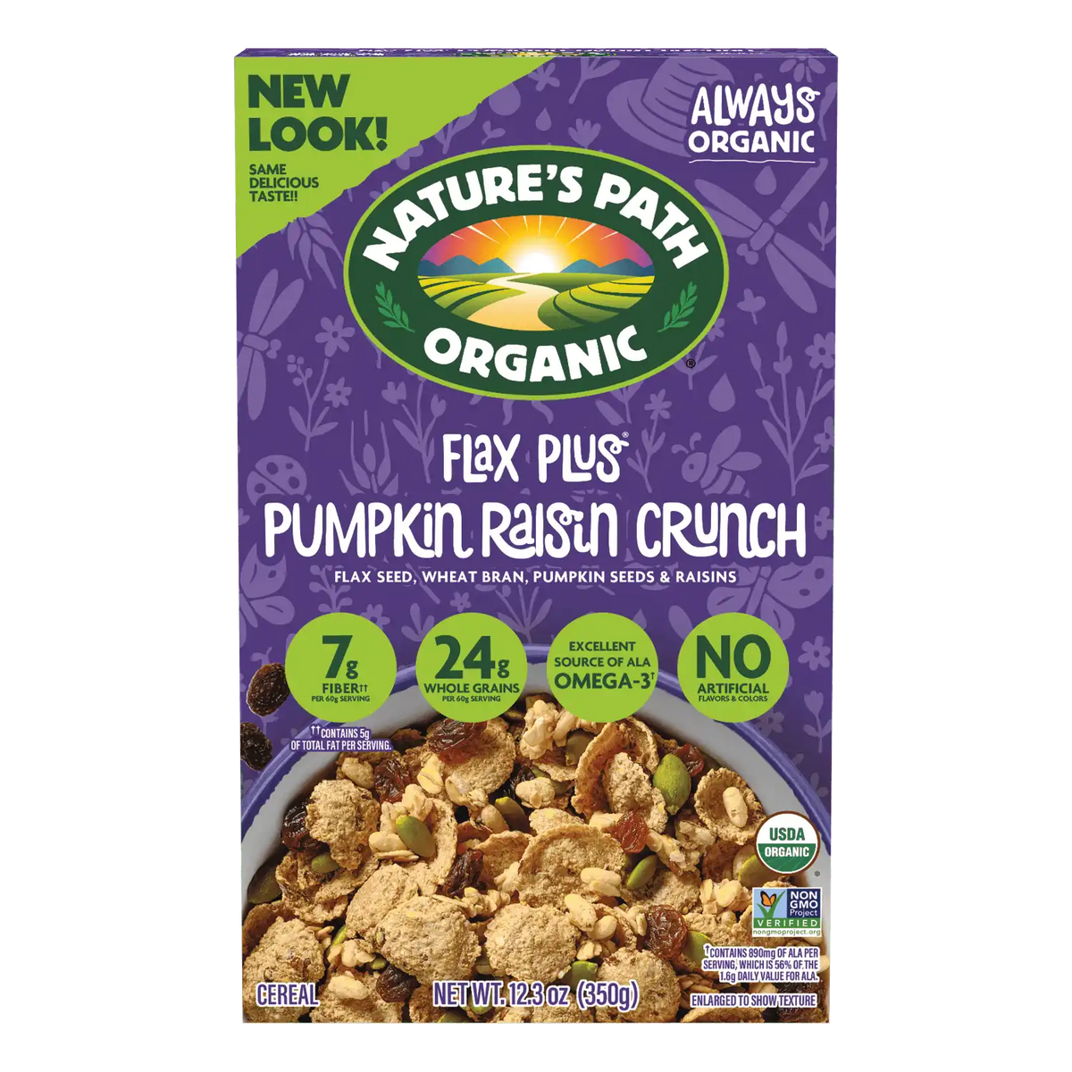 Nature's Path Organic Flax Plus Pumpkin Raisin Crunch Cereal