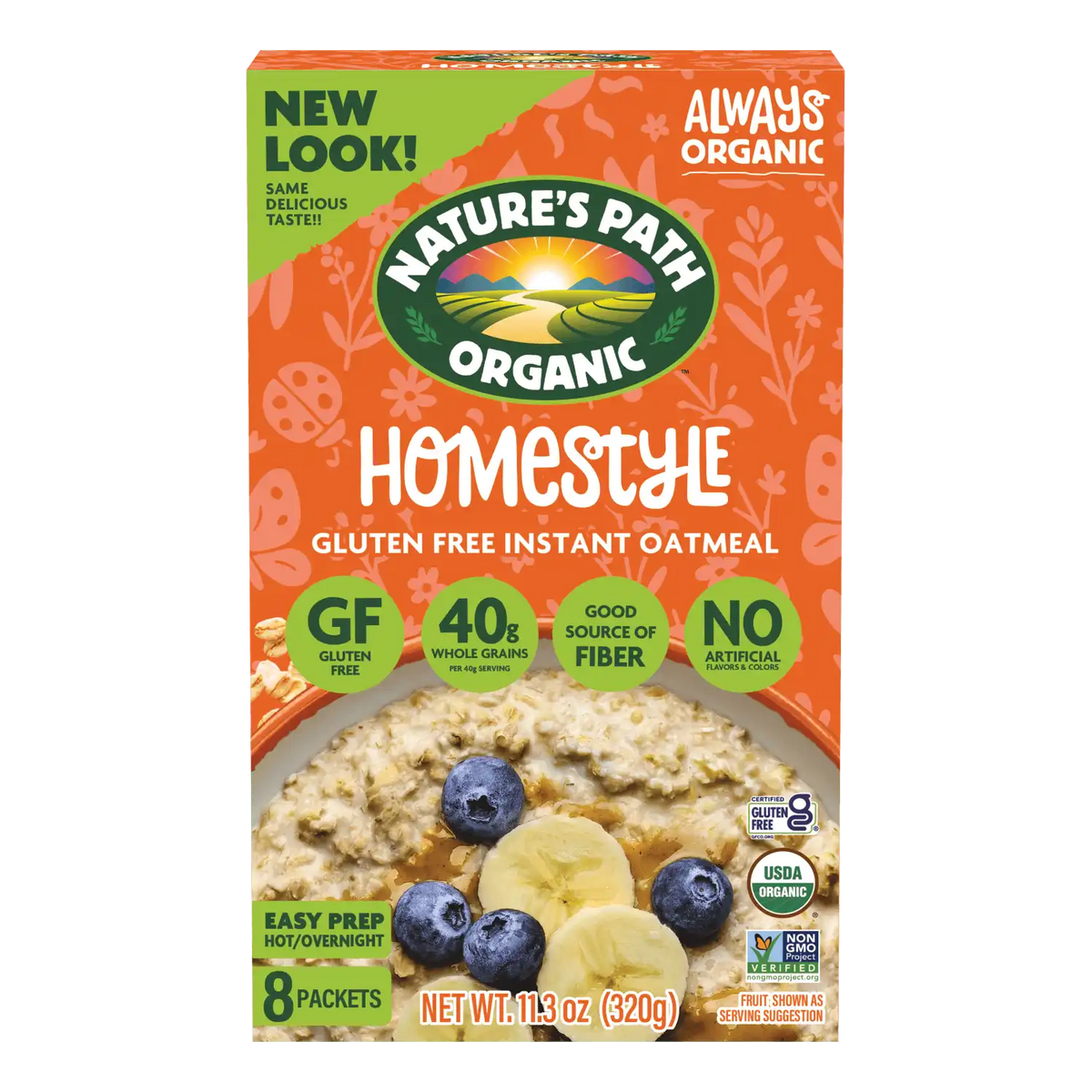 Nature's Path Organic Homestyle Gluten Free Instant Oatmeal