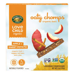 Love Child Organics Oaty Chomps Apple + Sweet Potato Gluten Free Snack Bars