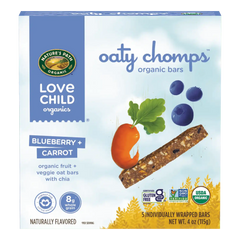 Love Child Organics Oaty Chomps Blueberry + Carrot Gluten Free Snack Bars