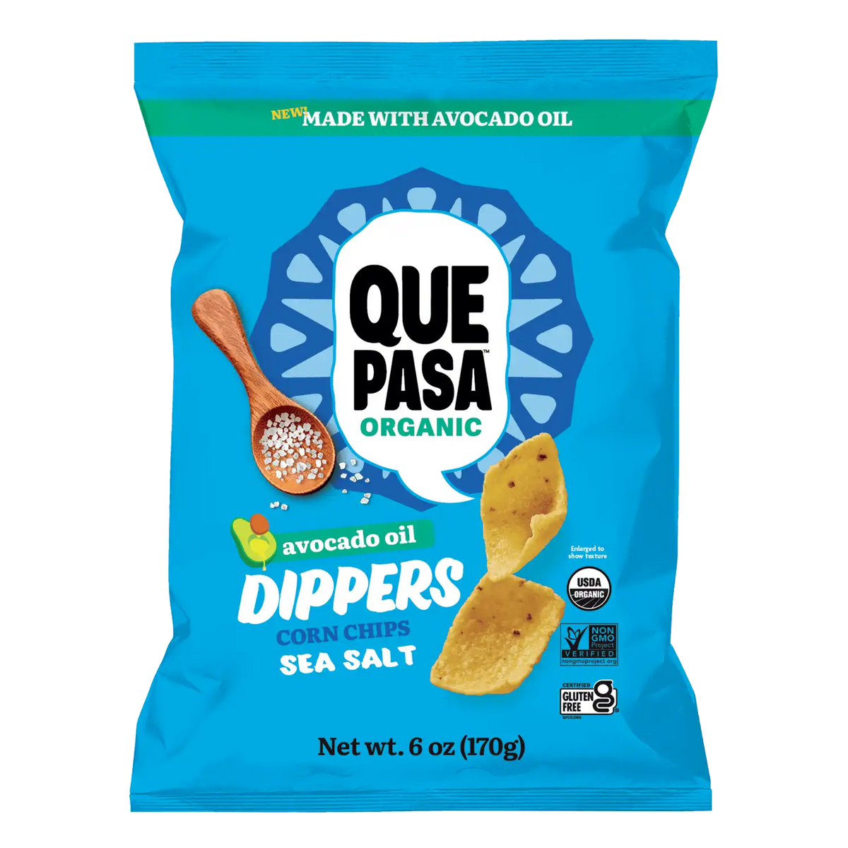 Que Pasa Organic Salted Dippers Tortilla Chips