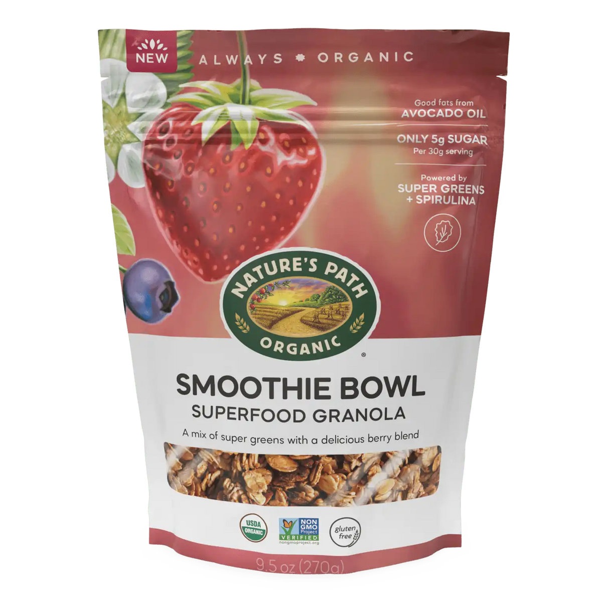 Nature's Path Organic Smoothie Bowl Superfood Gluten Free Granola