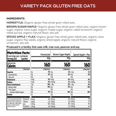 Nature's Path Organic Variety Pack Gluten Free Instant Oatmeal
